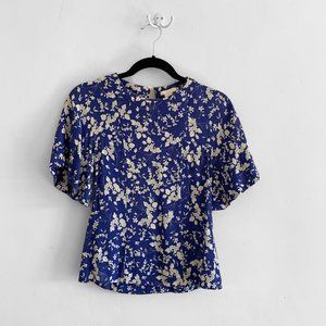 Blue Floral Top